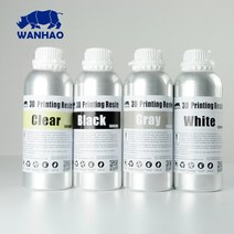 WANHAO 워터워셔블 레진-SLA DLP용 레진(1000ml), 흰색