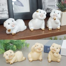 귀여운돼지3형제인형(2color) 미니돼지인형, 베이지