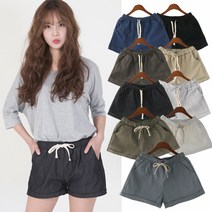 SKY패션 3부 린넨 반바지 (여성 포켓 숏팬츠)