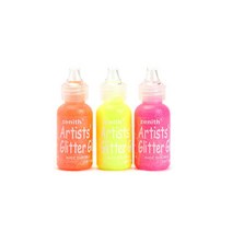 [제니스] 글리터젤 36ml 낱색 색상선택 - POP재료 반짝이젤 POP 글리터겔 페이스페인팅 반짝이풀, 18.형광오렌지