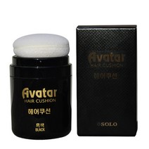 아바타 헤어쿠션 25g 여자 남자 가르마 빈모커버, 흑색, 1개