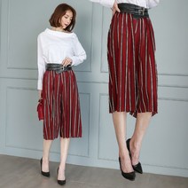 프랜츠걸 2020신상 7부바지 밴딩와이프 컬러체크 빅사이즈