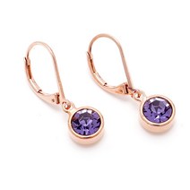 비욘드라이프 오스트리아 정품 스와로브스키 크리스탈 사용 고리귀걸이-탄자나이트 ESG2162 귀걸이 swarovski crystal earrings
