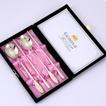 수저세트 선택/숟가락/젓가락/답례품/예물/결혼용품, 16.JJ109 제노바 은도금 십장생수저