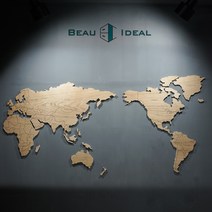보아이디얼 자작나무 원목 우드 세계지도, new오크