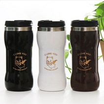 [정민이네샵] 슈퍼댕댕이 스텐텀블러(3종혼합)개띠텀블러, 화이트상자, 320ml