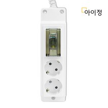현대일렉트릭 고용량멀티탭 에어콘난방기용 멀티탭, 2구 1.5m(누전과부하차단)