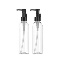 허브스프레이 오일펌프용기 50-400ml, 2개, 150ml투명/검정캡