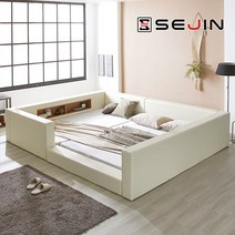 세진침대 마카롱 모던 수납 범퍼형 패밀리침대, 3-1.마카롱 범퍼형 패밀리침대-프레임만_아이보리