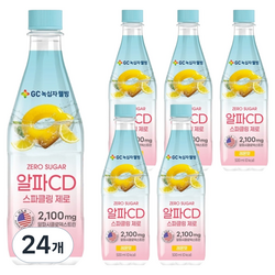 GC녹십자웰빙 알파CD 스파클링 제로 레몬맛, 24개, 500ml