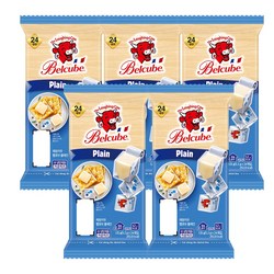 래핑카우 벨큐브 치즈 24큐브 125g 플레인 5개, 125g, 5개