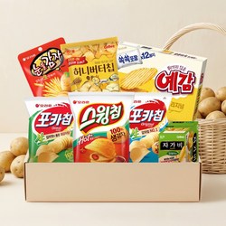 감자 집착팩 과자세트 (예감 포카칩 스윙칩 자가비 허니버터칩 눈을감자), 1세트, 7종