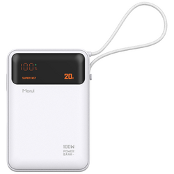 Morui 모루이 보조배터리 노트북 PD PPS 100w 20000mAh 대용량 초고속3.0 갤럭시 아이폰 여행용 게임용 기내반입, 화이트, MT-P10X