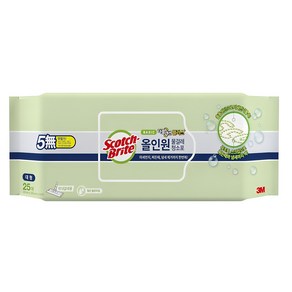 스카치브라이트 3M 올인원 베이직 더블액션 물걸레 청소포 플러스 25매, 1개