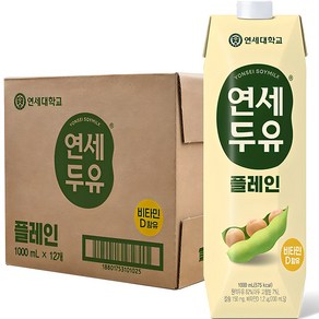 연세두유 플레인, 1L, 12개