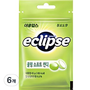 이클립스 쿨링 소프트 캔디 청포도향, 45g, 6개