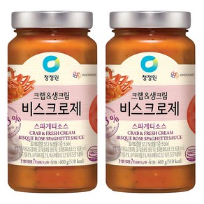 청정원 크랩&생크림 비스크로제 파스타소스