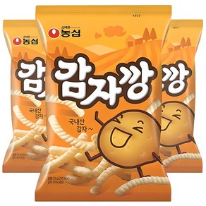 농심 감자깡, 75g, 3개