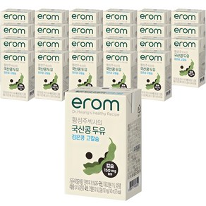 이롬 황성주 박사의 국산콩 두유 검은콩 고칼슘, 140ml, 24개