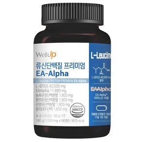 웰업 류신단백질 프리미엄 EA-Alpha, 180정, 180g, 1개