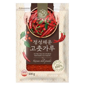 채운 정성채운 국산 고춧가루 보통굵기 보통매운맛, 500g, 1개