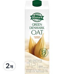 덴마크 그린덴마크 귀리, 950ml, 2개