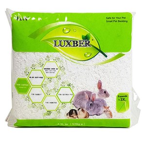 럭스버 소동물 종이베딩 화이트, 4.1L, 1개