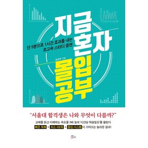 지금 혼자 몰입공부:단 5분으로 1시간 효과를 내는 초고속 스터디 플랜, 책들의정원, 남선우