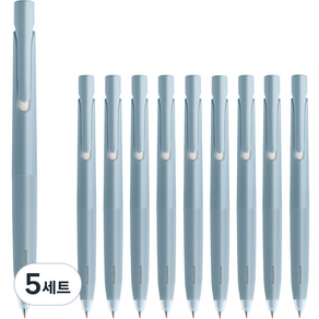 제브라 블렌 볼펜 0.5mm 10p, 라이트블루(바디) + 블랙(잉크), 5세트