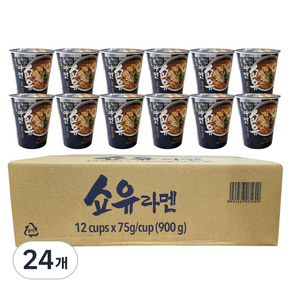 쇼유 라멘 컵라면 소컵 75g, 24개