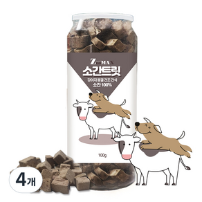 쥬맥스 강아지 소간트릿 사사미 100g, 4개, 소간맛