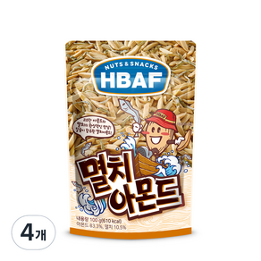 HBAF 바프 멸치 아몬드, 100g, 4개