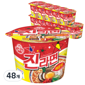 오뚜기 진라면 매운맛 컵 110g, 48개