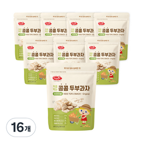 베베스트 처음먹는 콩콩 두부과자 20g, 오리지널, 16개