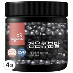 토종마을 검은콩 분말, 4개, 200g