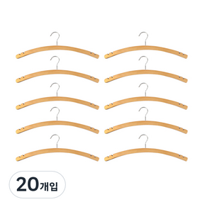 선우랜드 라운드 원목 정장옷걸이, 혼합 색상, 20개