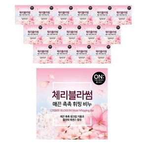 온더바디 플라워 휘핑 비누 체리블러썸, 90g, 16개