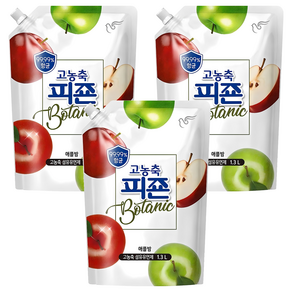 피죤 고농축 보타닉 섬유유연제 애플밤 리필, 1.3L, 3개
