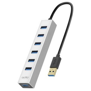 엑토 USB 3.2 알루미늄 무전원 7포트 멀티허브 HUB-55, 혼합색상