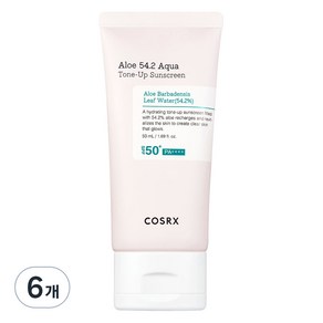 코스알엑스 알로에 54.2 아쿠아 톤업 선스크린 SPF50+ PA++++, 50ml, 6개