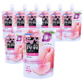 오리히로 푸룬토 곤약젤리 복숭아맛, 130g, 8개