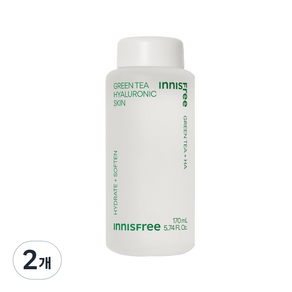 [비건뷰티] 이니스프리 New 그린티 히알루론산 스킨, 170ml, 2개