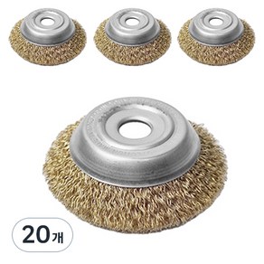 월드크린 녹제거 철 반컵 브러쉬 100mm, 20개