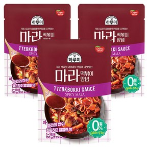 동원 하루미 마라 떡볶이 양념, 130g, 3개
