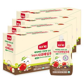 엘빈즈 매일매일 건강한 습관 어린이 사과매실푸룬 100ml 40p 세트, 1세트, 사과 + 매실 + 푸룬 혼합맛