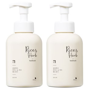 살림백서 라이스 앤 허브 핸드워시 청포도향, 2개, 500ml