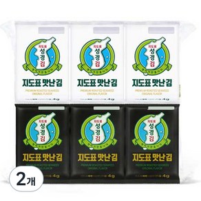 지도표성경 맛난 도시락김 흰색 6p + 검은색 6p 세트, 4g, 24개