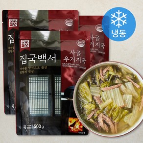 집국백서 사골우거지국 (냉동), 500g, 3개