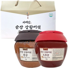 더해담 순창 상황버섯 고추장 2kg + 된장 2kg 선물세트, 4kg, 1세트