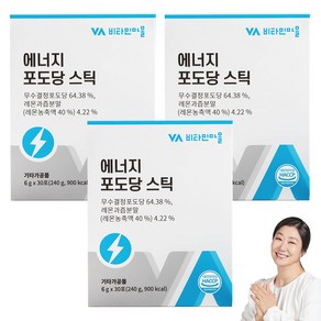 비타민마을 와이즈 에너지 포도당 스틱 30p, 180g, 3개